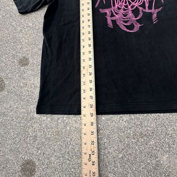 Elfric Eden Spider Web T-Shirt Mens Medium Black Graphic Print Tee Y2K - Picture 3 of 7